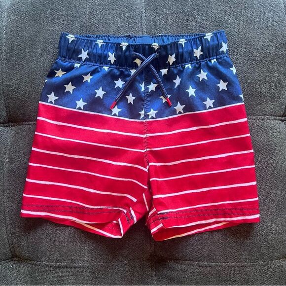 Old Navy Toddler Boy American Flag Swim Shorts - Picture 1 of 3